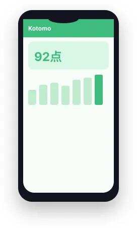 Kotomoアプリ画面